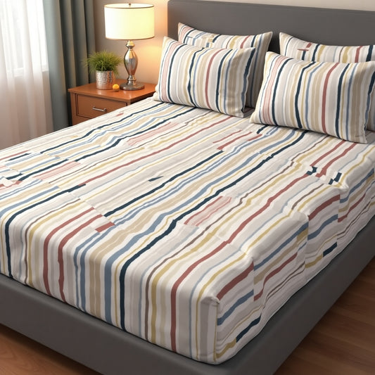 Broken Stripes Bed Sheet Set