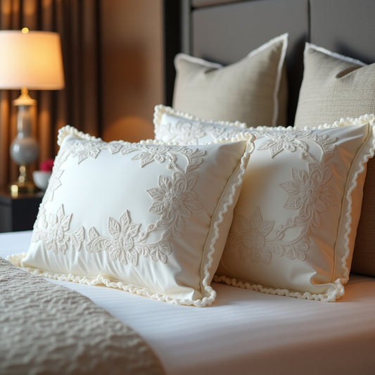 Embellished Pillow Covers - Pair