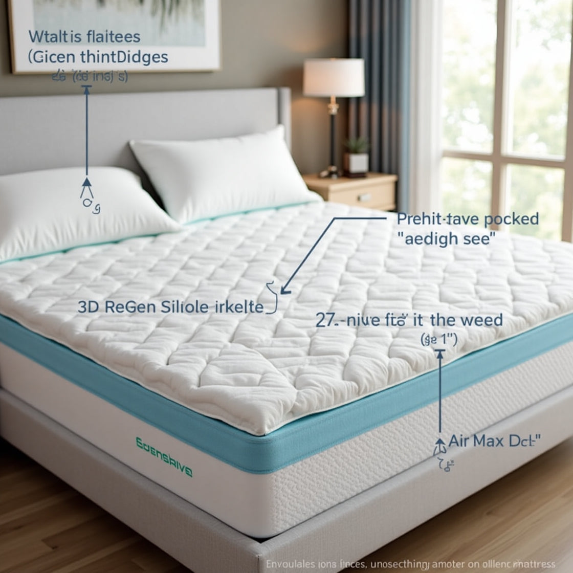 Extra Thick Mattress Topper with Air-Max Technology